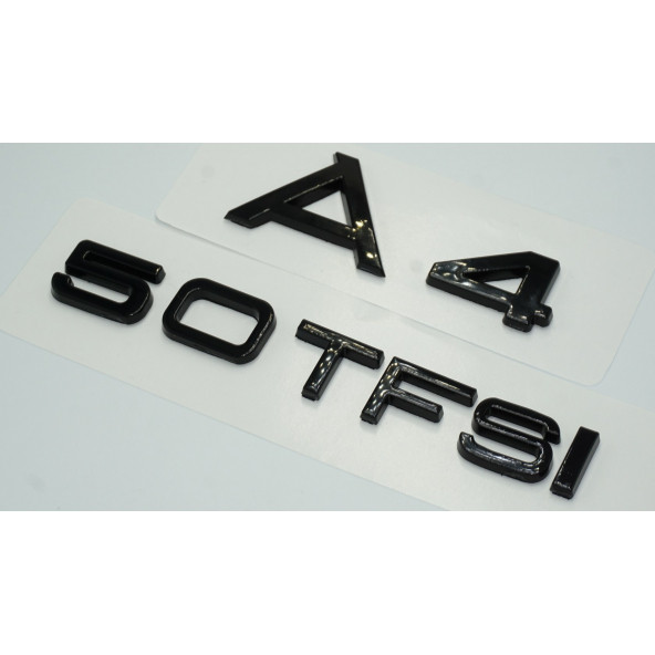 Audi A4 50 TFSi Parlak Siyah ABS 3M 3D Bagaj Yazı Logo Orjinal Ürün - Resim 2