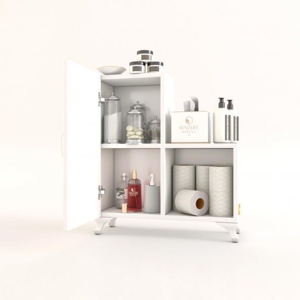 Kenzlife banyo dolabı alevmdf byz  100 mdf full mdf ofis hazır mutfak kiler banyo kitaplık arkalıklı - 2