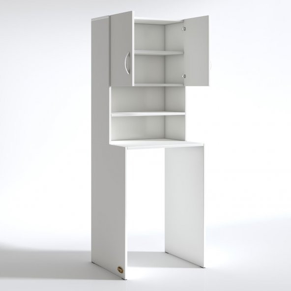 Kenzlife çamaşır makinesi dolabı hayzummdf byz 180*066*55  100 mdf full mdf banyo kiler çift kapaklı arkalıklı - 3