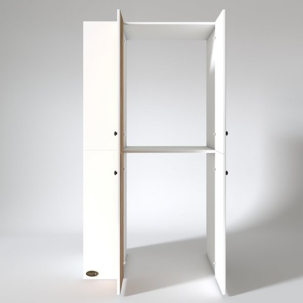 Kenzlife çamaşır-kurutma makinesi dolabı kapaklı fokamdf sol byz 180*090*60  100 mdf full mdf banyo arkalıksız - 3