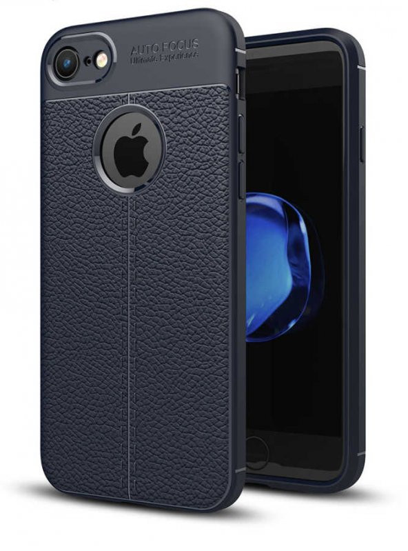 Apple iPhone 6 Kılıf Focus Derili Kamera Korumalı Silikon Kılıf