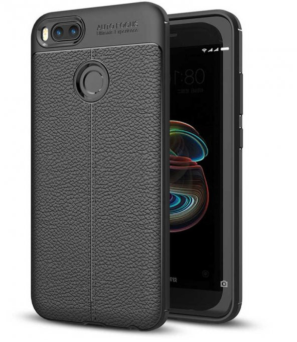 Xiaomi Mi 5x Kılıf Focus Derili Kamera Korumalı Silikon Kılıf - Resim 2