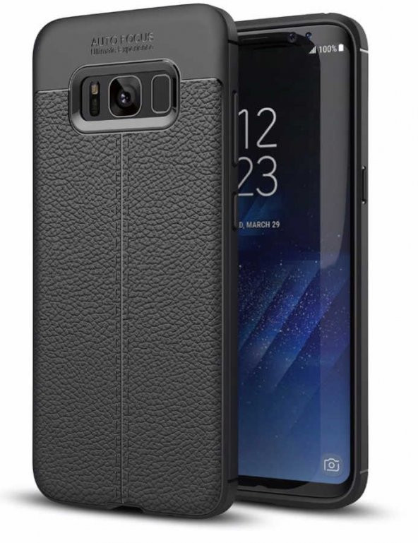 Samsung Galaxy S8 Kılıf Focus Derili Kamera Korumalı Silikon Kılıf - 2