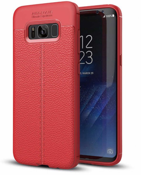 Samsung Galaxy S8 Kılıf Focus Derili Kamera Korumalı Silikon Kılıf - 3