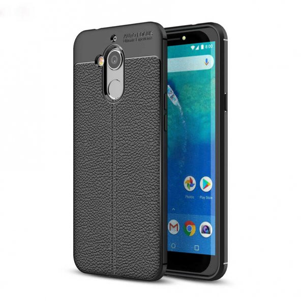 General Mobile 8 Go Kılıf Focus Derili Kamera Korumalı Silikon Kılıf - 2
