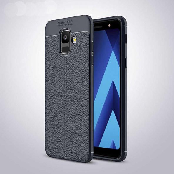 Samsung Galaxy A6 2018 Kılıf Focus Derili Kamera Korumalı Silikon Kılıf - 1
