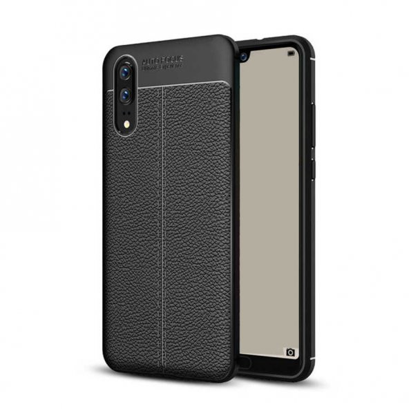 Huawei P20 Kılıf Focus Derili Kamera Korumalı Silikon Kılıf - Resim 2