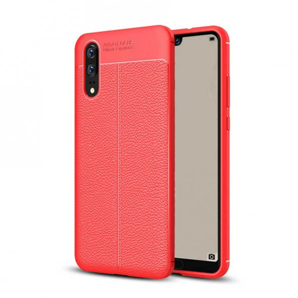 Huawei P20 Kılıf Focus Derili Kamera Korumalı Silikon Kılıf - Resim 3