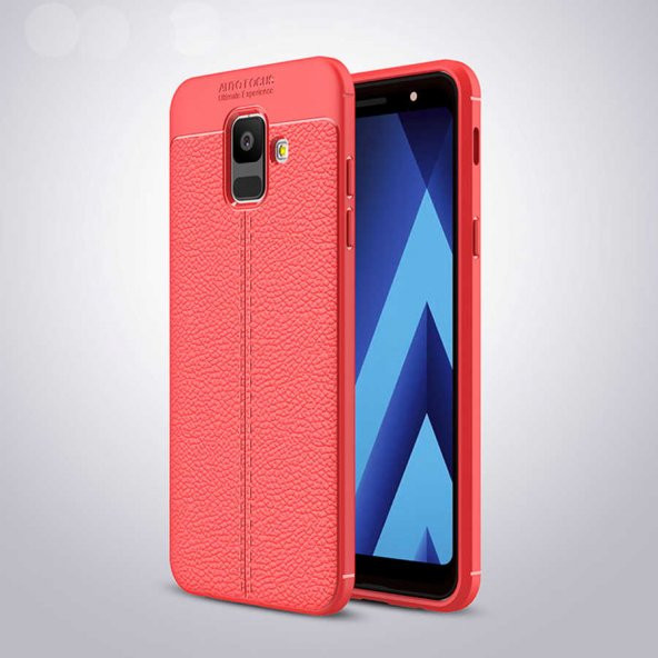 Samsung Galaxy A6 2018 Kılıf Focus Derili Kamera Korumalı Silikon Kılıf - 3