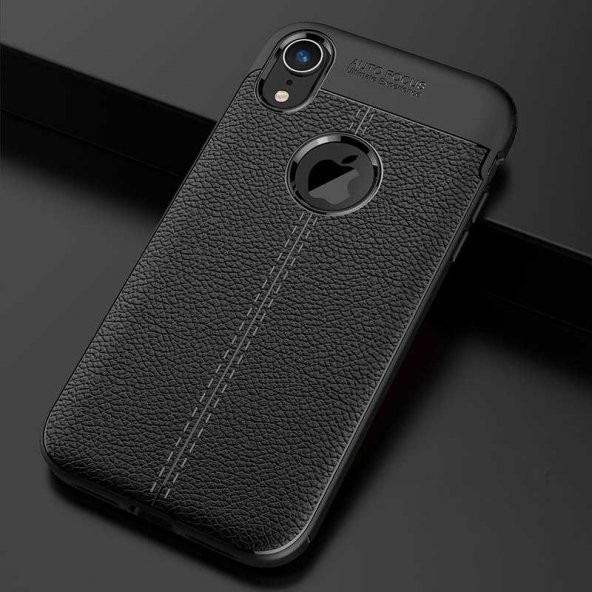 Apple iPhone XR 6.1 Kılıf Focus Derili Kamera Korumalı Silikon Kılıf - 2