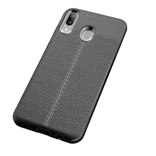 Samsung Galaxy M20 Kılıf Focus Derili Kamera Korumalı Silikon Kılıf - 2