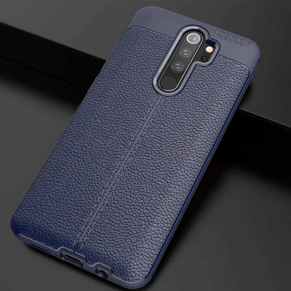Xiaomi Redmi Note 8 Pro Kılıf Focus Derili Kamera Korumalı Silikon Kılıf