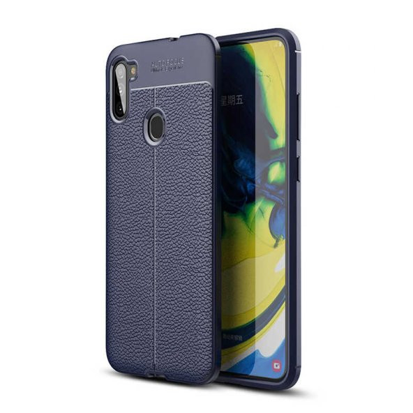 Samsung Galaxy M11 Kılıf Focus Derili Kamera Korumalı Silikon Kılıf
