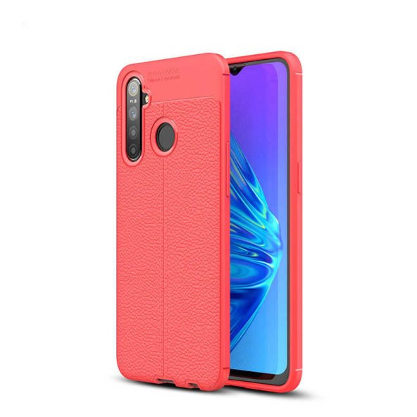 Realme C3 Kılıf Focus Derili Kamera Korumalı Silikon Kılıf - 3