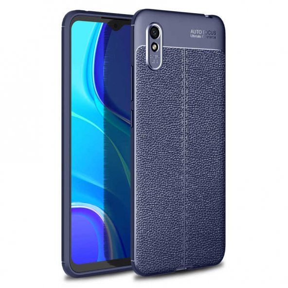 Xiaomi Redmi 9A Kılıf Focus Derili Kamera Korumalı Silikon Kılıf