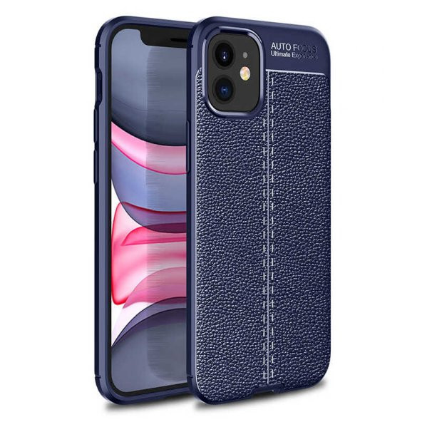 Apple iPhone 12 Mini Kılıf Focus Derili Kamera Korumalı Silikon Kılıf