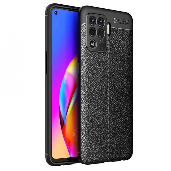 Oppo Reno 5 Lite Kılıf Focus Derili Kamera Korumalı Silikon Kılıf - Resim 2