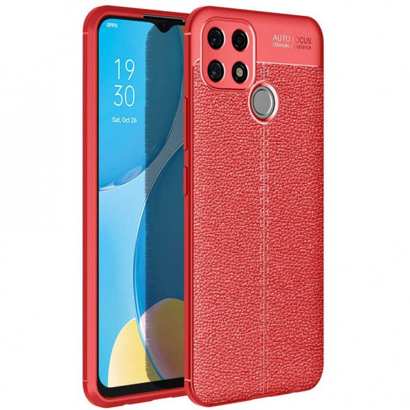 Oppo A15 Kılıf Focus Derili Kamera Korumalı Silikon Kılıf - 3