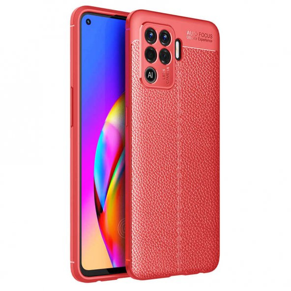 Oppo Reno 5 Lite Kılıf Focus Derili Kamera Korumalı Silikon Kılıf - Resim 3