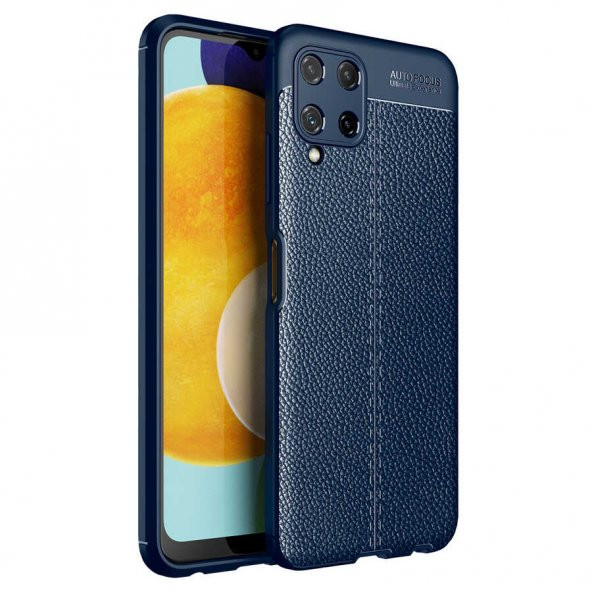 Samsung Galaxy M22 Kılıf Focus Derili Kamera Korumalı Silikon Kılıf