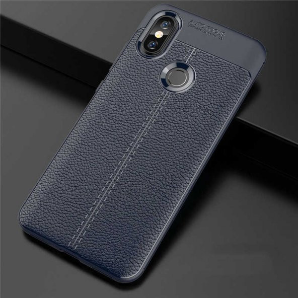 Xiaomi Mi A2 Lite Kılıf Focus Derili Kamera Korumalı Silikon Kılıf - 1
