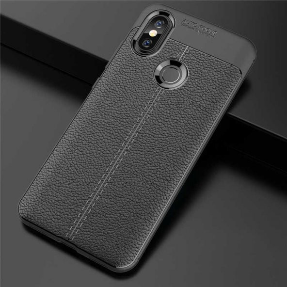 Xiaomi Mi A2 Lite Kılıf Focus Derili Kamera Korumalı Silikon Kılıf - 2