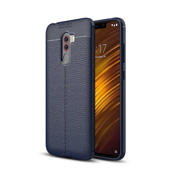Xiaomi Poco F1 Kılıf Focus Derili Kamera Korumalı Silikon Kılıf - 1