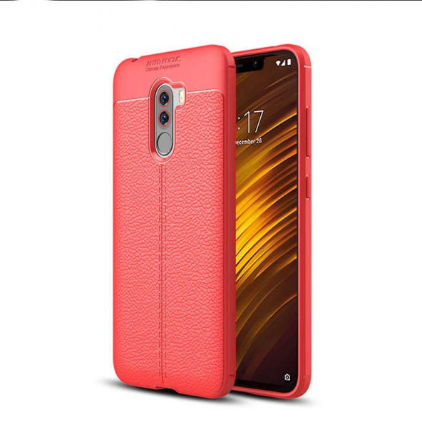 Xiaomi Poco F1 Kılıf Focus Derili Kamera Korumalı Silikon Kılıf - 3
