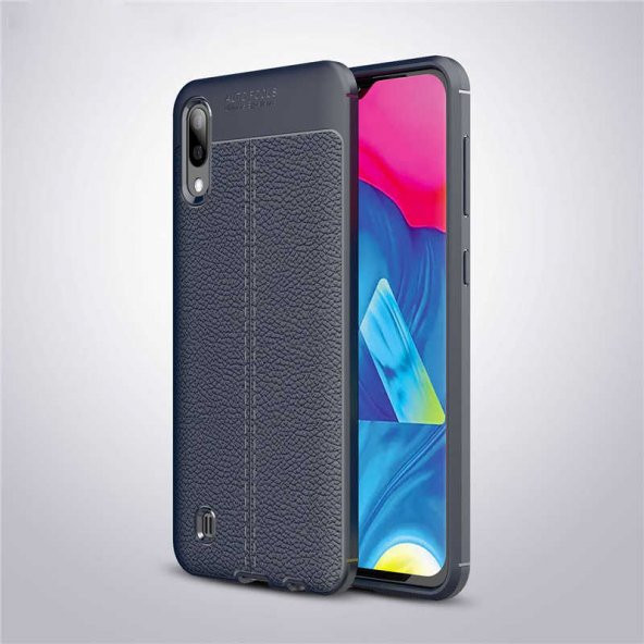 Samsung Galaxy M10 Kılıf Focus Derili Kamera Korumalı Silikon Kılıf