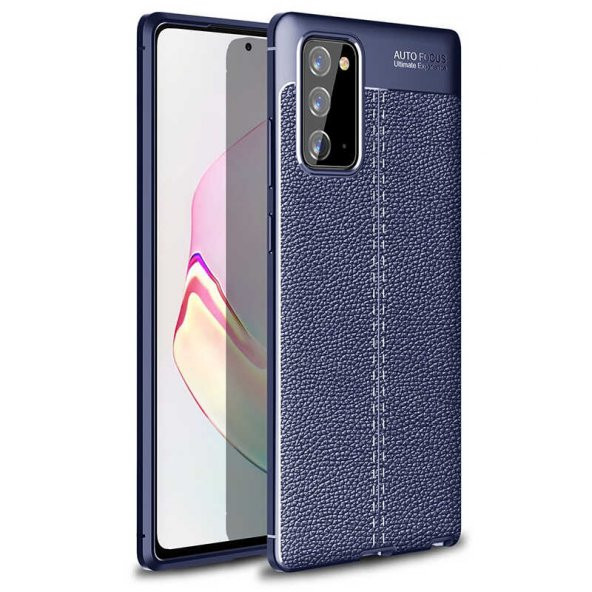 Samsung Galaxy Note 20 Kılıf Focus Derili Kamera Korumalı Silikon Kılıf