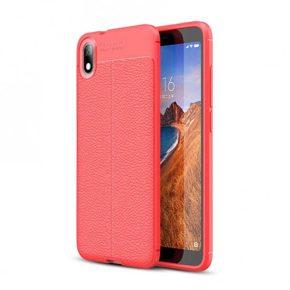 Xiaomi Redmi 7A Kılıf Focus Derili Kamera Korumalı Silikon Kılıf - 3