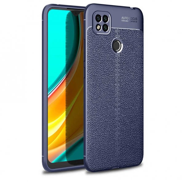 Xiaomi Redmi 9C Kılıf Focus Derili Kamera Korumalı Silikon Kılıf
