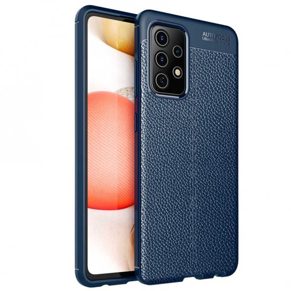 Samsung Galaxy A72 Kılıf Focus Derili Kamera Korumalı Silikon Kılıf