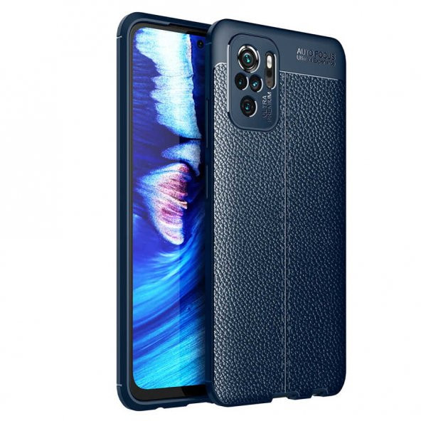 Xiaomi Redmi Note 10 Kılıf Focus Derili Kamera Korumalı Silikon Kılıf