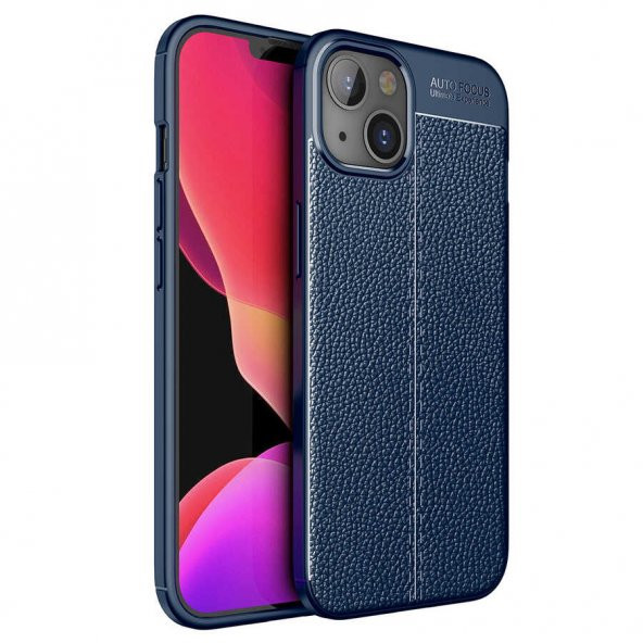 Apple iPhone 13 Kılıf Focus Derili Kamera Korumalı Silikon Kılıf
