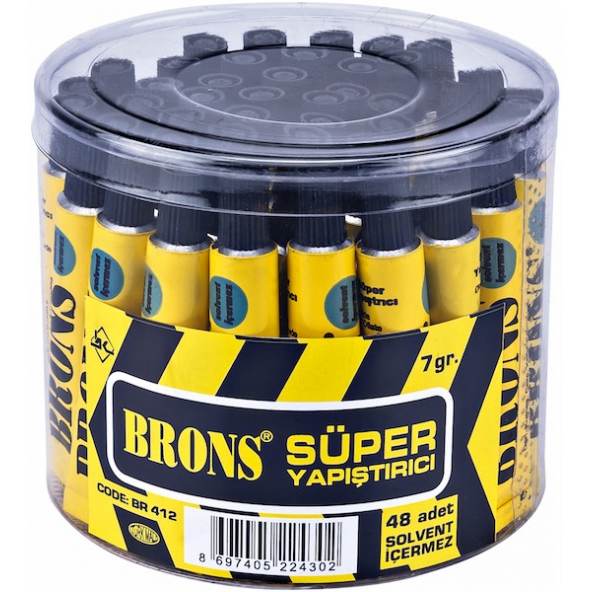 BRONS YAPIŞTIRICI SOLVENTSİZ 7GR 48 ADET BR-412 - 2