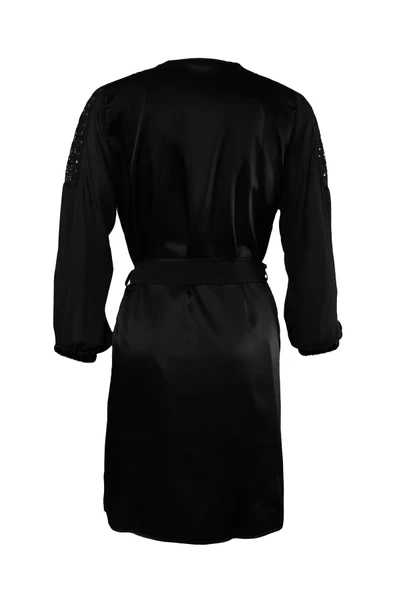 Pierre Cardin 6 Lı Saten Gecelik Çeyiz Takım Siyah - 4