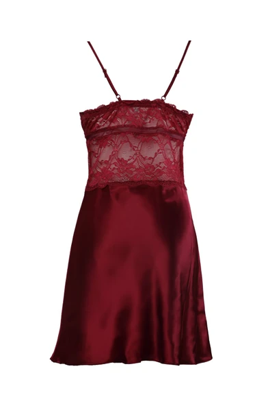 Pierre Cardin 4lü Gecelik Çeyiz Takım Bordo - 5