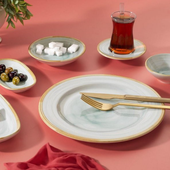 Schafer Sharon Kahvaltı Takımı 32 Parça Su Yeşili ürün görseli 1