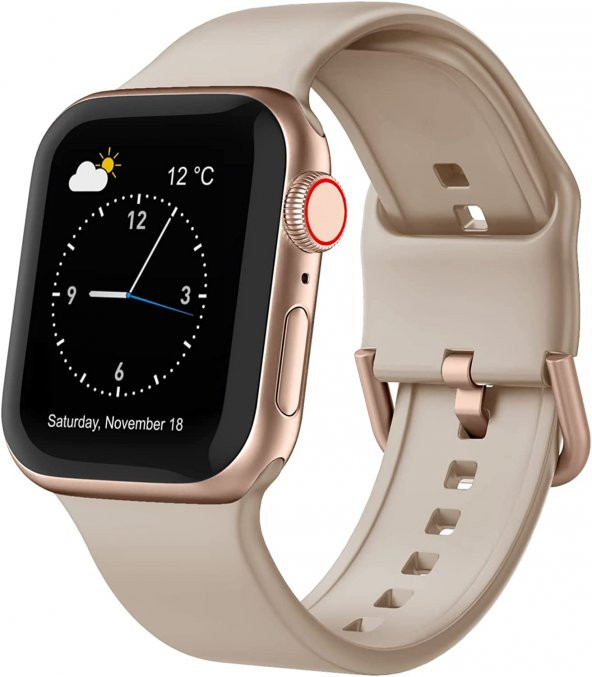 Apple Watch 3 4 5 6 7 8 Se Nike 38 40 41 mm A Kalite Kordon Kayış Bileklik Klasik Kaliteli Silikon