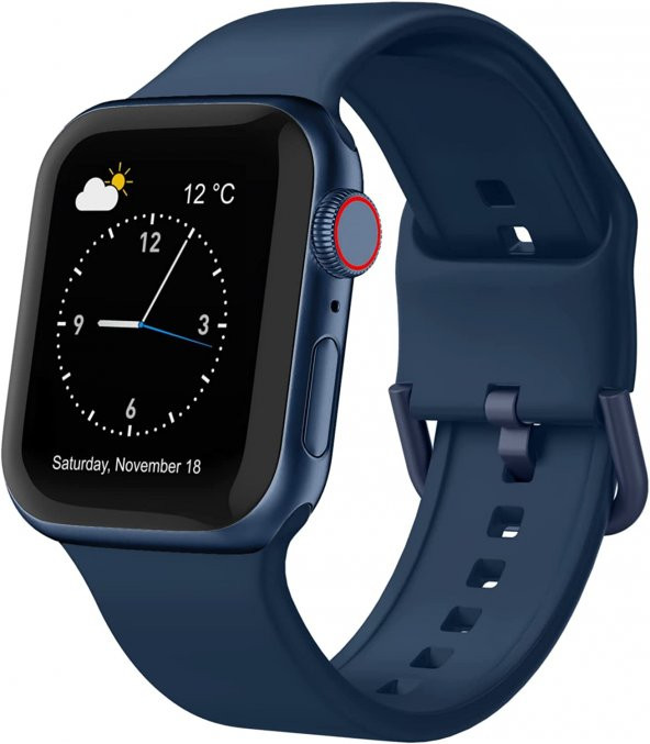 Apple Watch 3 4 5 6 7 8 Se Nike 38 40 41 mm A Kalite Kordon Kayış Bileklik Klasik Kaliteli Silikon