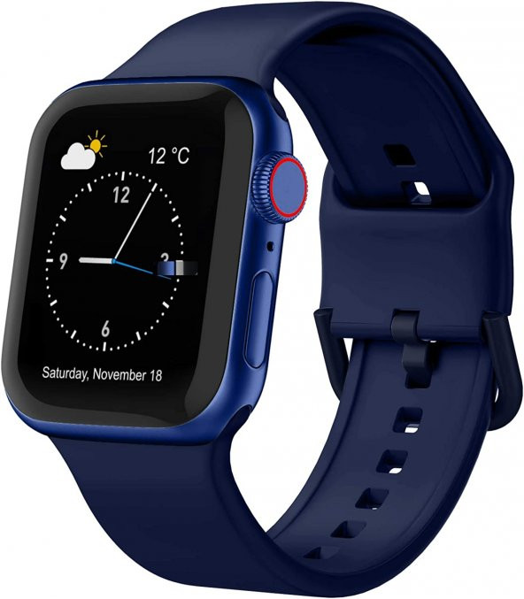 Apple Watch 3 4 5 6 7 8 Se Nike 38 40 41 mm A Kalite Kordon Kayış Bileklik Klasik Kaliteli Silikon