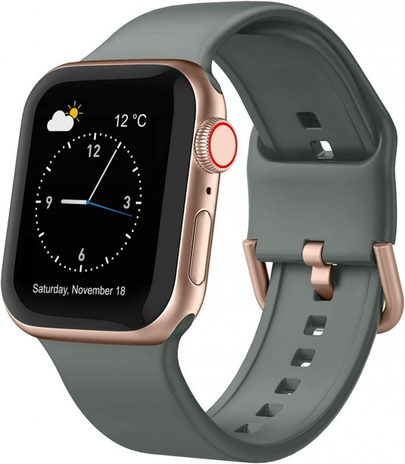 Apple Watch 3 4 5 6 7 8 Se Nike 38 40 41 mm A Kalite Kordon Kayış Bileklik Klasik Kaliteli Silikon