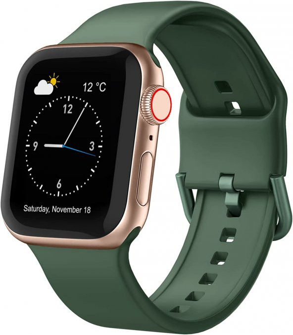 Apple Watch 3 4 5 6 7 8 Se Nike 38 40 41 mm A Kalite Kordon Kayış Bileklik Klasik Kaliteli Silikon