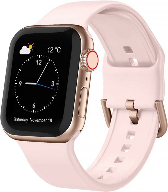 Apple Watch 3 4 5 6 7 8 Se Nike 38 40 41 mm A Kalite Kordon Kayış Bileklik Klasik Kaliteli Silikon