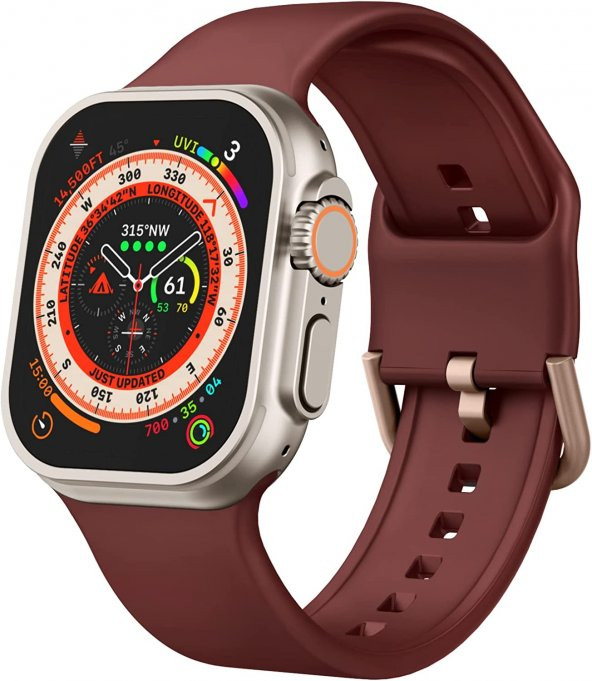 Apple Watch 3 4 5 6 7 8 Se Nike 38 40 41 mm A Kalite Kordon Kayış Bileklik Klasik Kaliteli Silikon