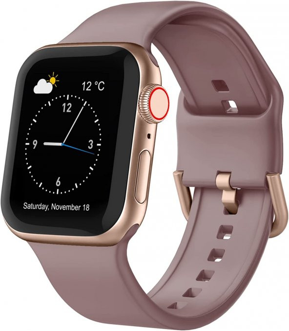 Apple Watch 3 4 5 6 7 8 Se Nike 38 40 41 mm A Kalite Kordon Kayış Bileklik Klasik Kaliteli Silikon