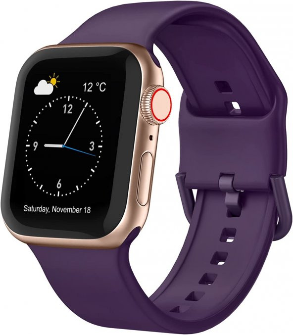 Apple Watch 3 4 5 6 7 8 Se Nike 38 40 41 mm A Kalite Kordon Kayış Bileklik Klasik Kaliteli Silikon