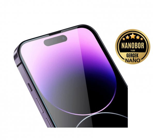 iPhone 14 Pro Max Gerçek Nano Teknoloji Ekran Koruyucu Kırılmaz Cam - Extra İnce