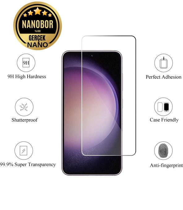 Samsung S23 Nano Ekran Koruyucu Kırılmaz Cam - Ultra Şeffaf